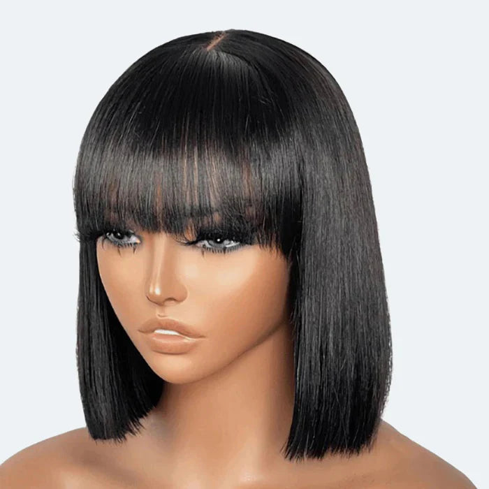 Yaky Straight Bob with Bang Wig (150% Density)