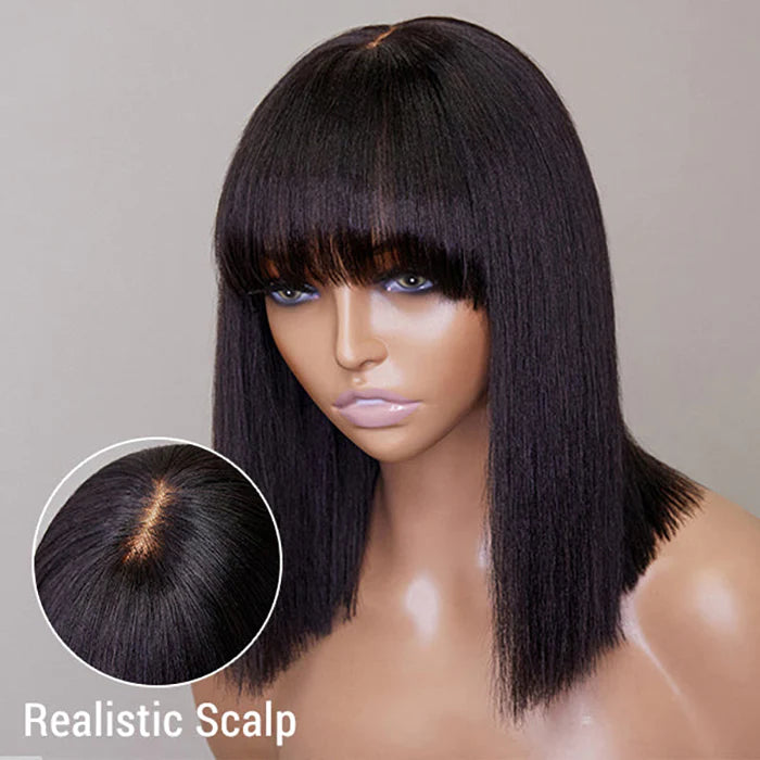 Yaky Straight Bob with Bang Wig (150% Density)